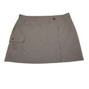 AVIA Small Light Grey Sports Wrap Skort Athletic Cargo Mini Skirt with Shorts